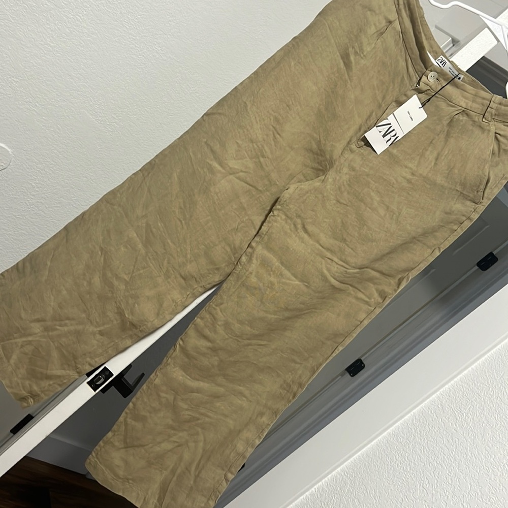 NWT khaki green wide leg high waisted Lynne pants, size M